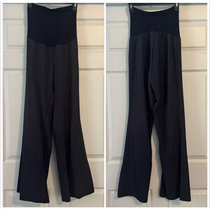 Oh Baby by Motherhood XL Gray Maternity Wide Leg Dress Pants